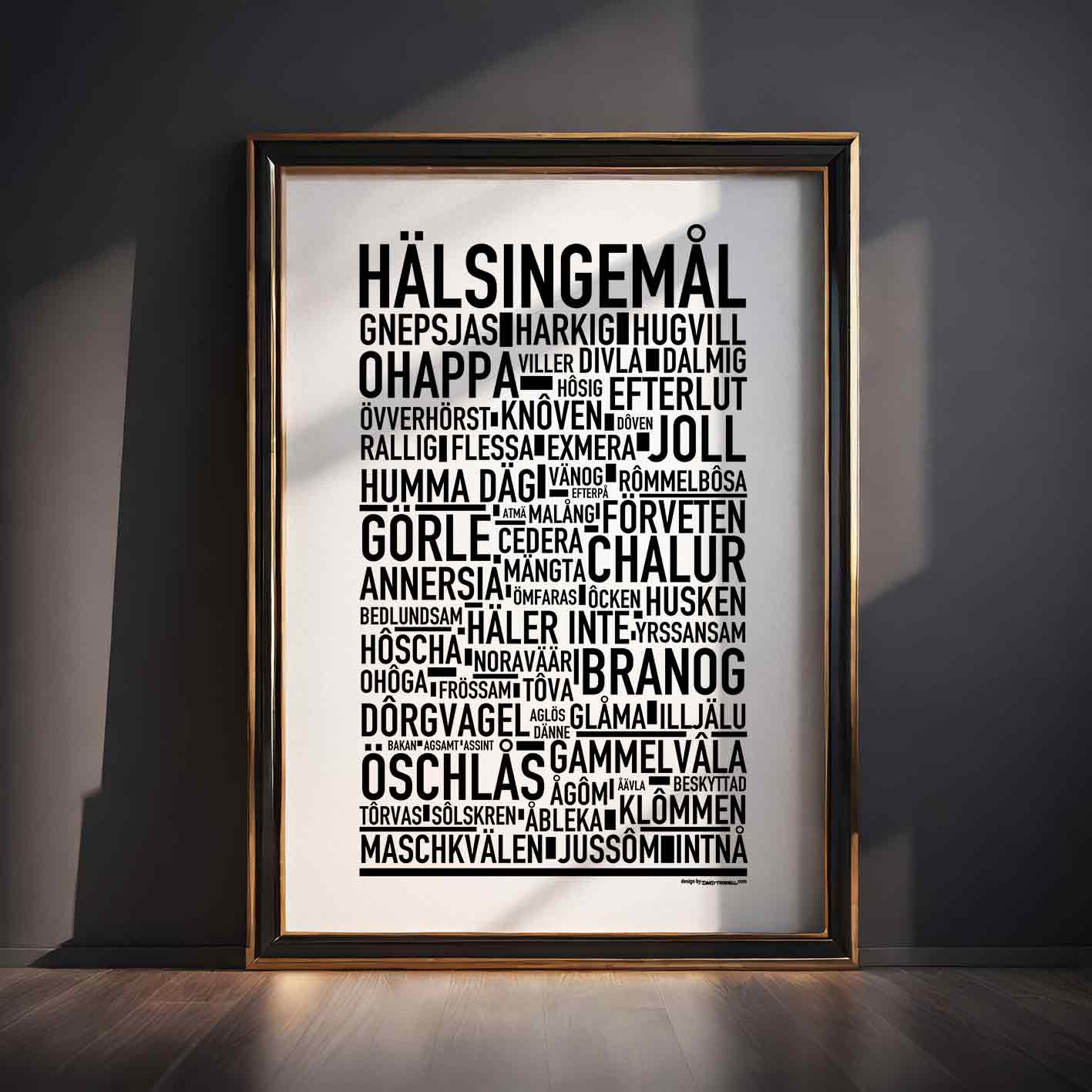 Hälsingemål Dialekt Text Poster