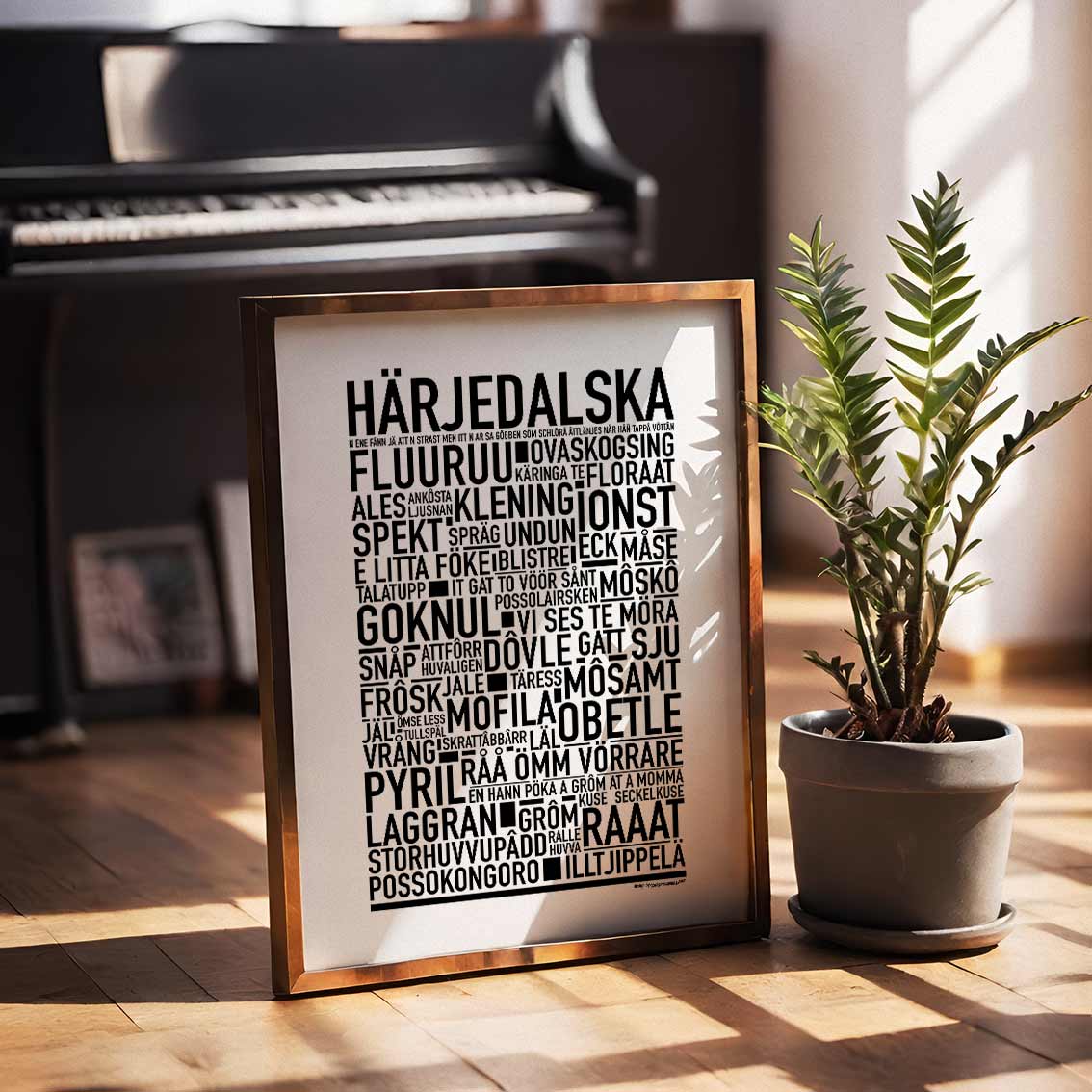 Härjedalska Dialekt Text Poster