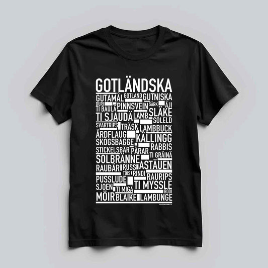 Gotländska Dialekt Text T-shirt