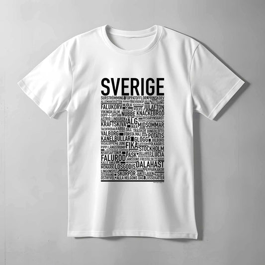 Sverige Klassiker Text T-Shirt