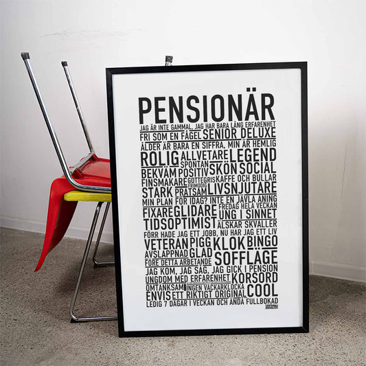 Pensionär 2026 Text Poster