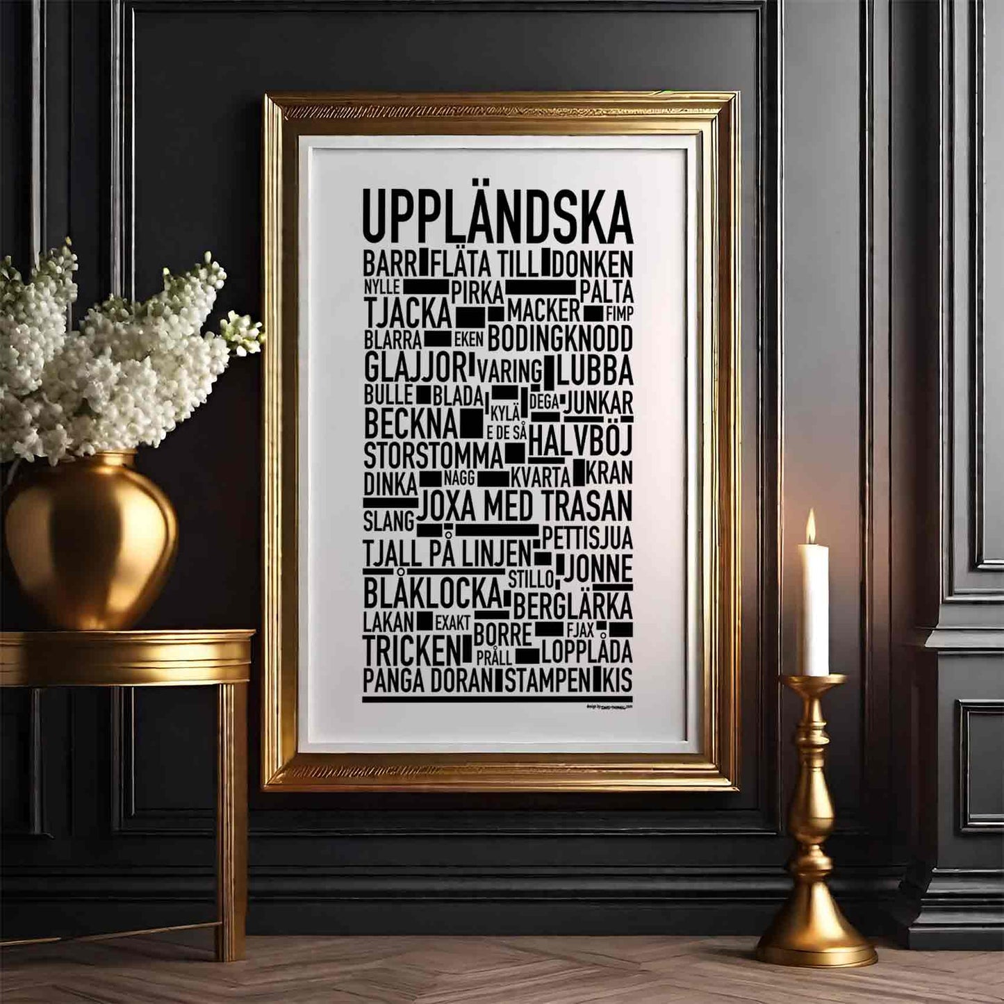 Uppländska Dialekt Text Poster