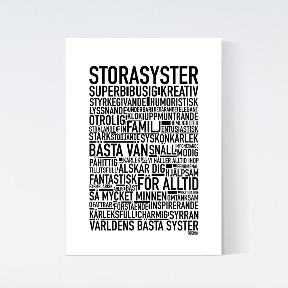 Storasyster 2024 Text Poster