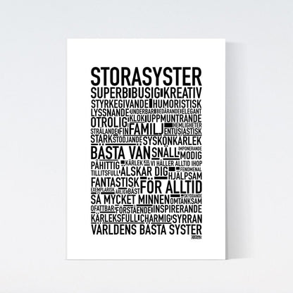 Storasyster 2024 Text Poster