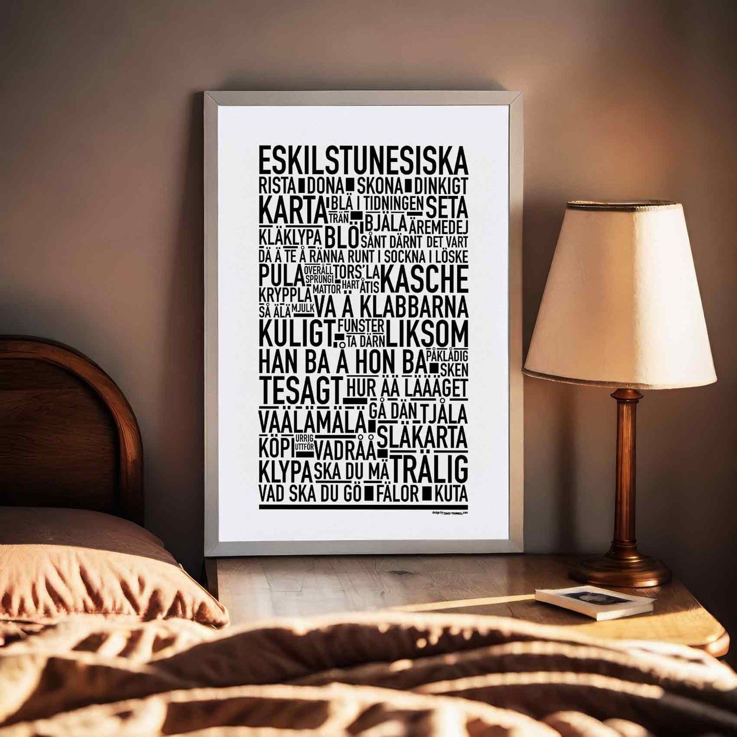 Eskiltunesiska Dialekt Text Poster