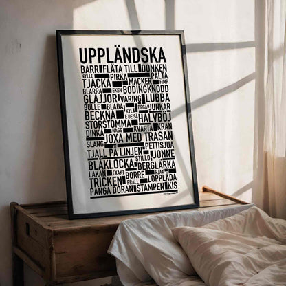 Uppländska Dialekt Text Poster