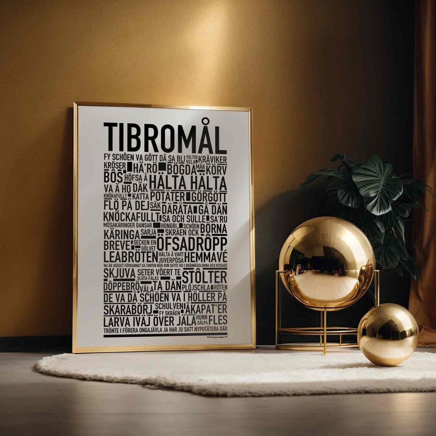 Tibromål Dialekt Text Poster