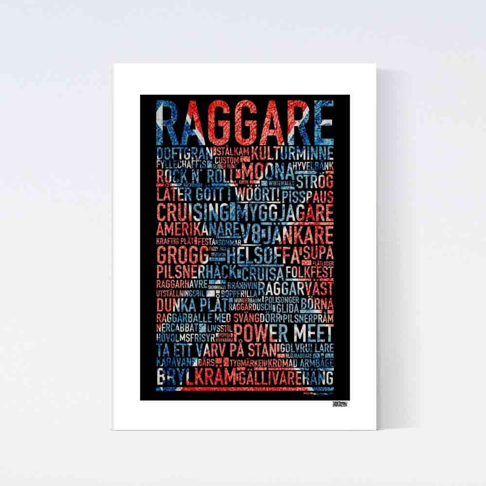 Raggare Text Poster