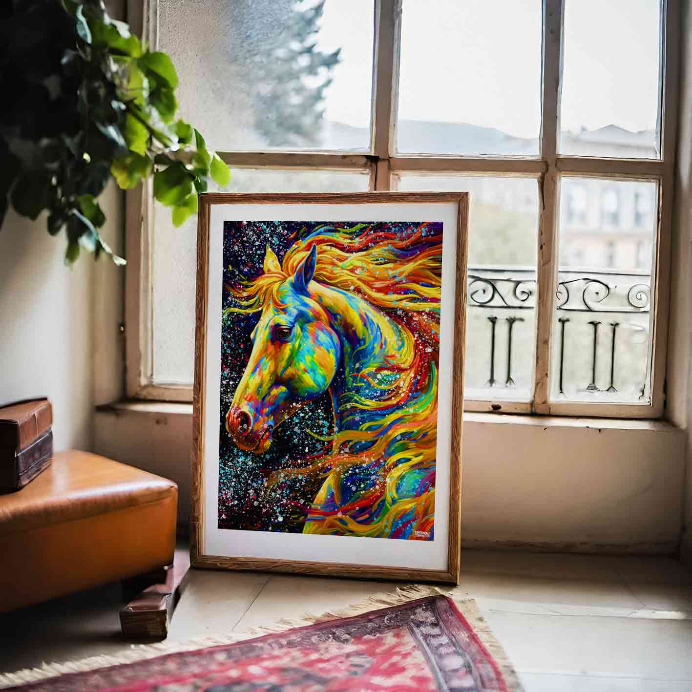 Colorful Horse Poster