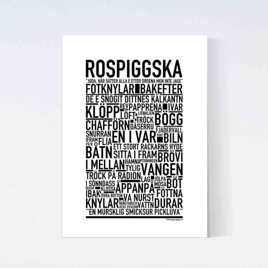 Rospiggska Dialekt Text Poster