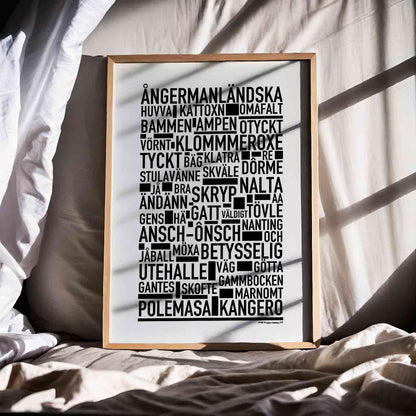 Ångermanländska Dialekt Text Poster