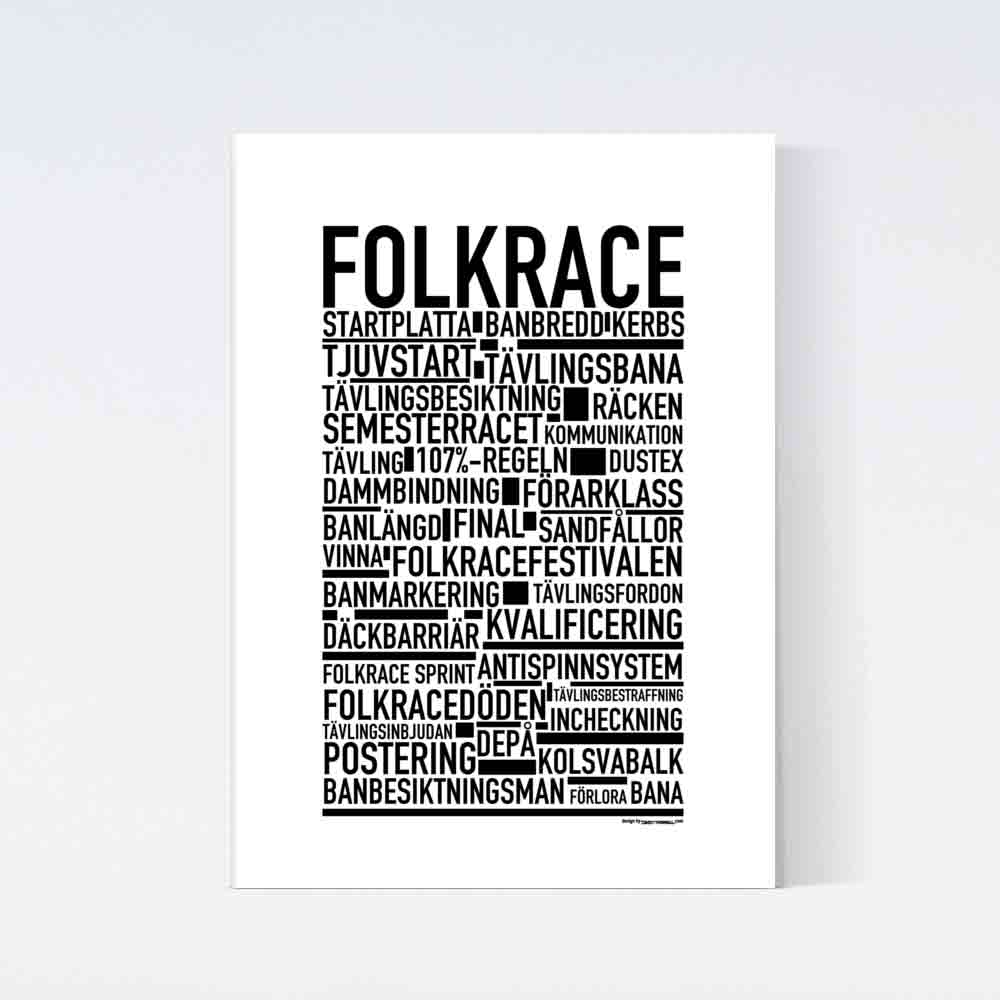 Folkrace Text Poster