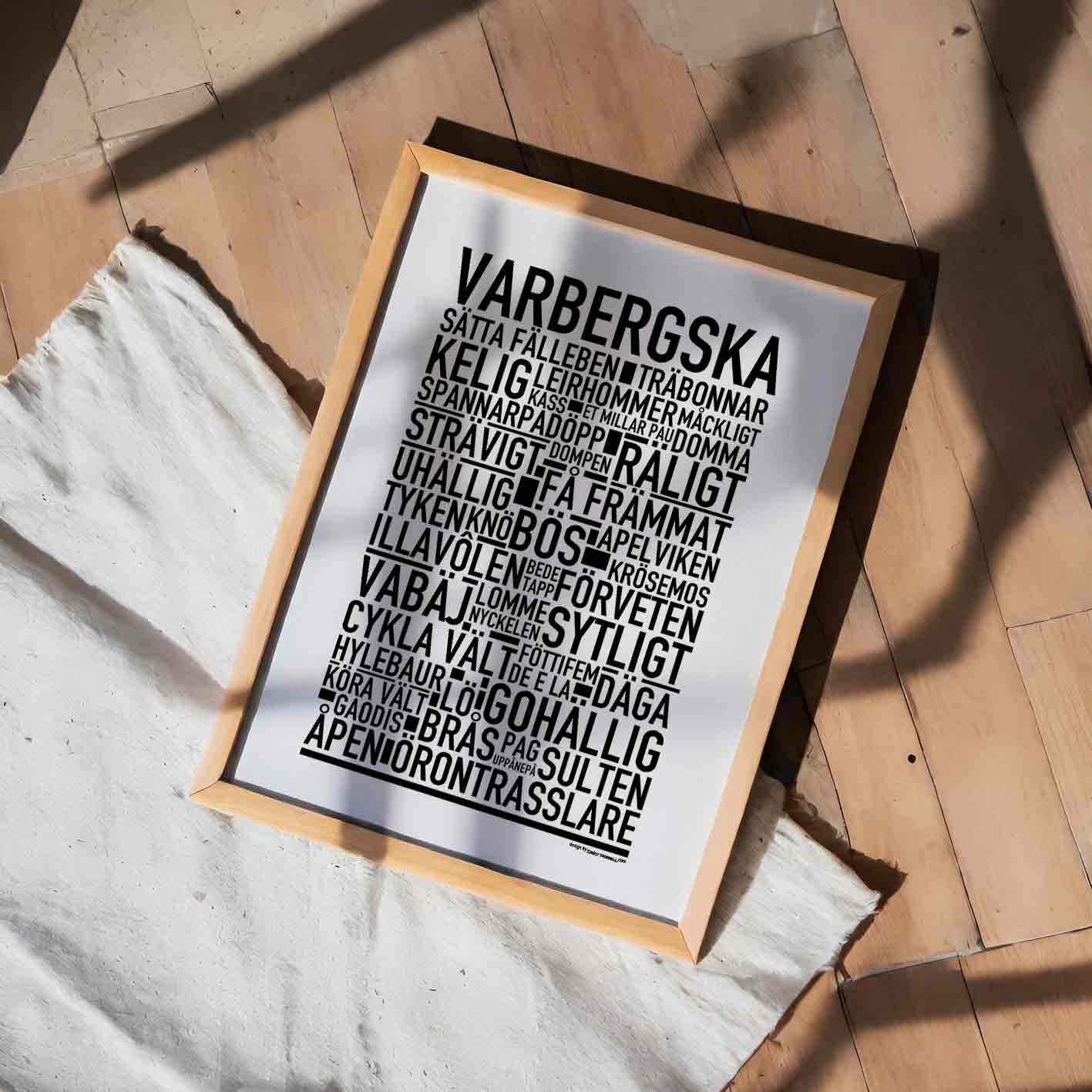 Varbergska Dialekt Text Poster