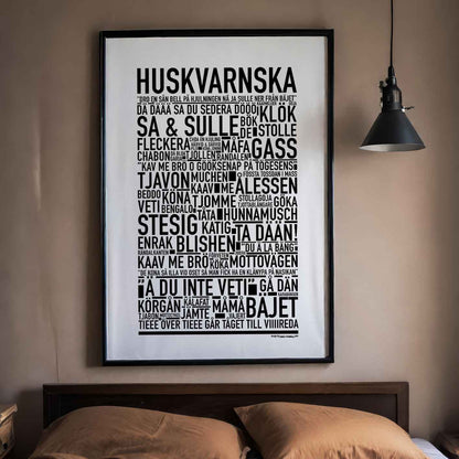 Huskvarnska Dialekt Text Poster