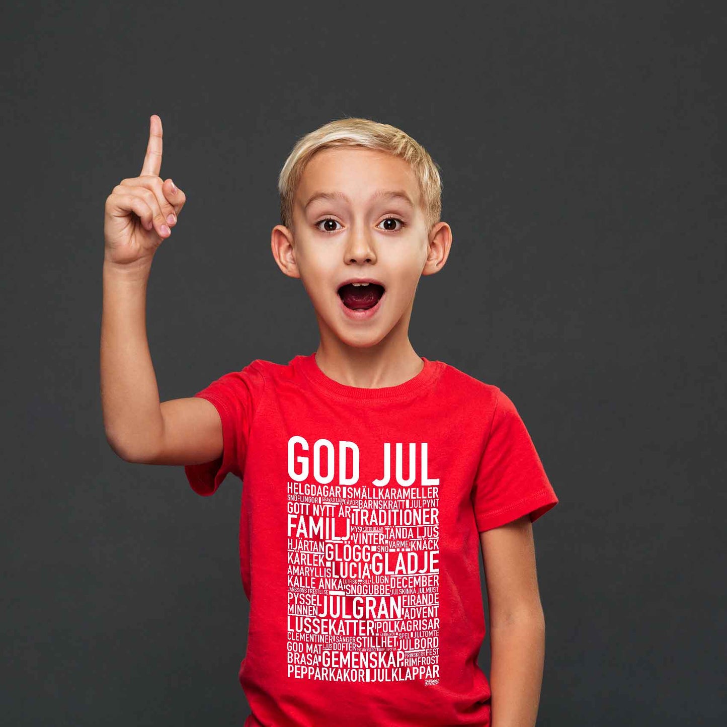 God Jul Text Barn T-shirt