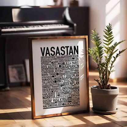 Vasastan Stockholm Text Poster