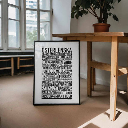 Österlenska Dialekt Text Poster