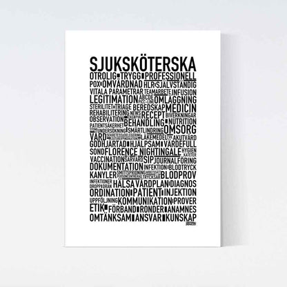 Sjuksköterska 2025 Text Poster