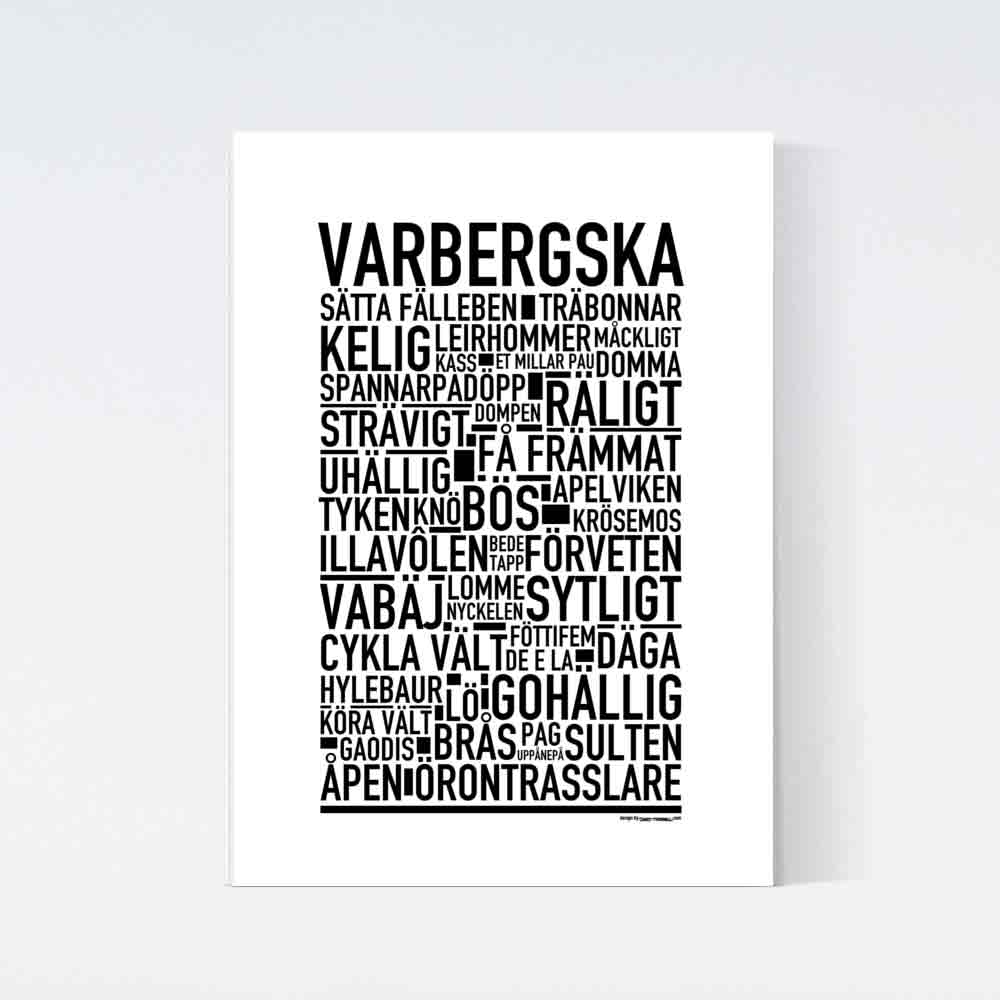 Varbergska Dialekt Text Poster