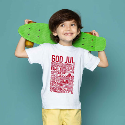 God Jul Text Barn T-shirt