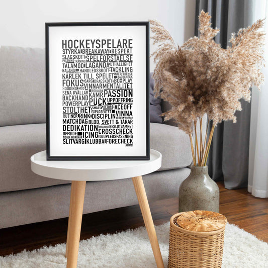 Hockeyspelare Text Poster