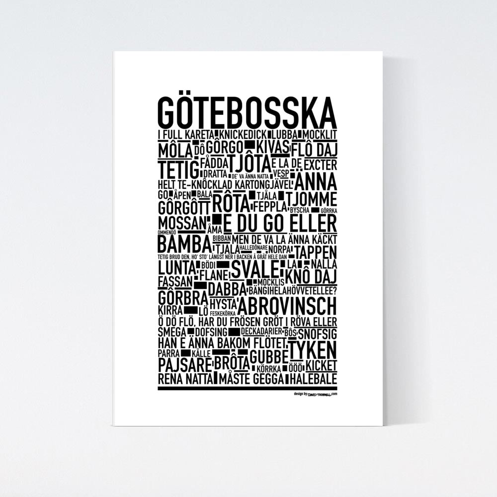 Götebosska Text Poster