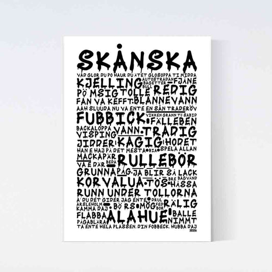 Skånska Graffiti Dialekt Text Poster