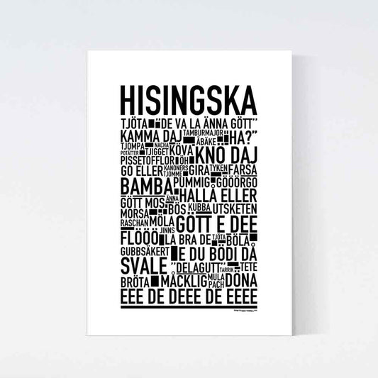 Hisingska Dialekt Text Poster