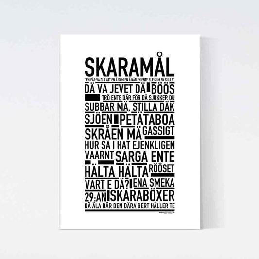 Skaramål Dialekt Text Poster