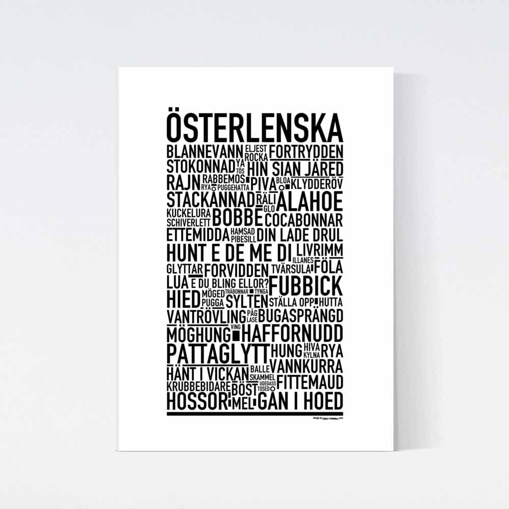 Österlenska Dialekt Text Poster