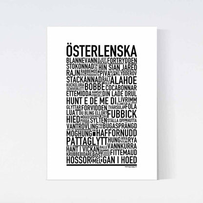 Österlenska Dialekt Text Poster