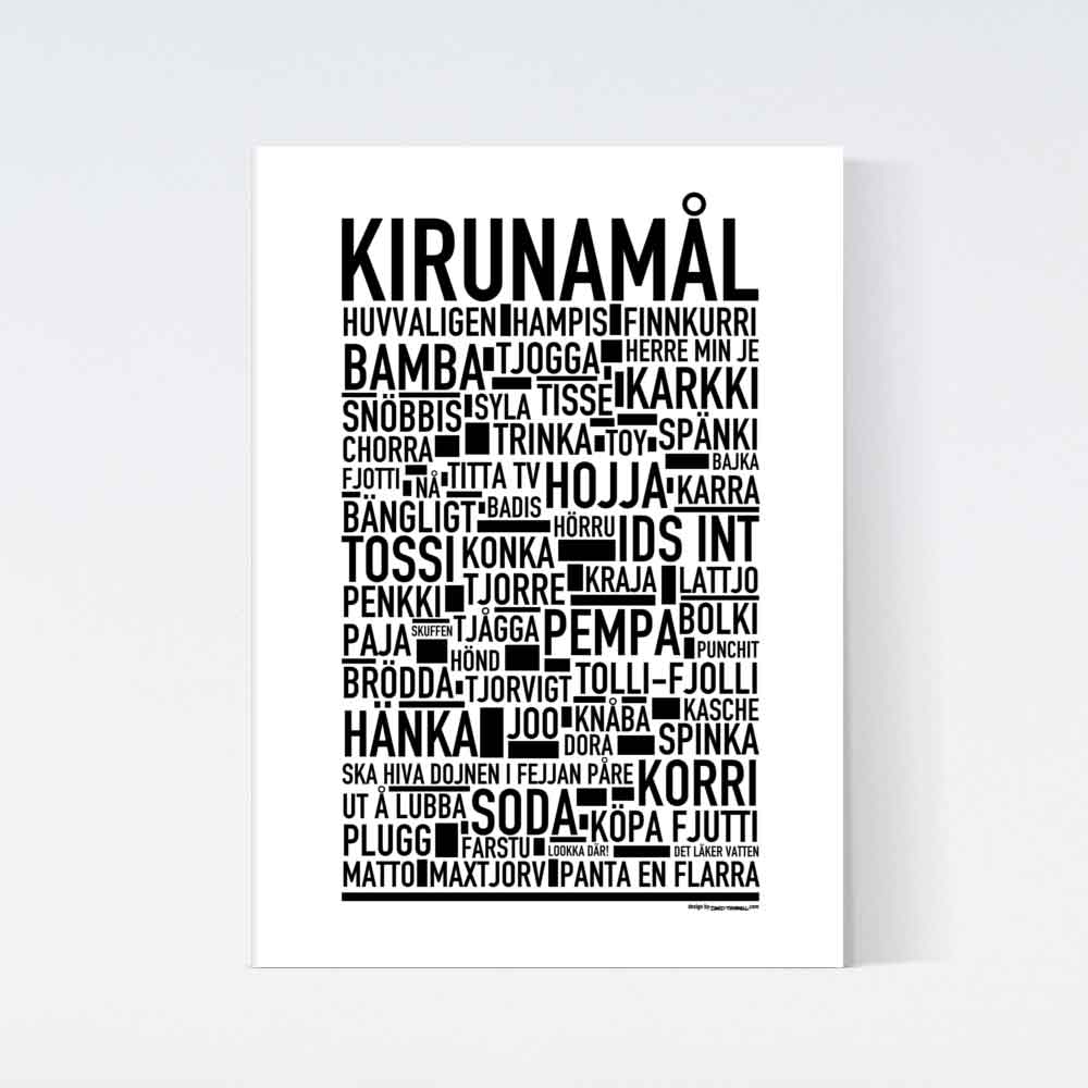 Kirunamål Dialekt Text Poster