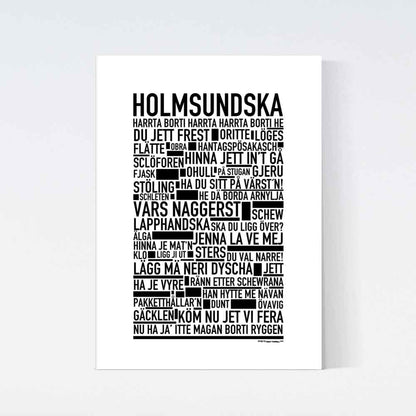 Holmsundska Dialekt Text Poster