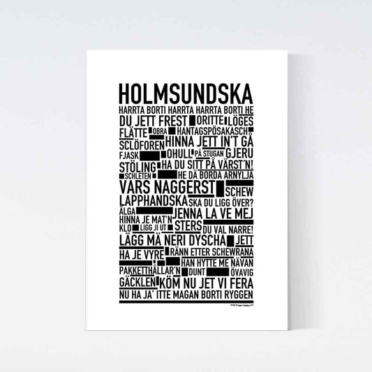 Holmsundska Dialekt Text Poster