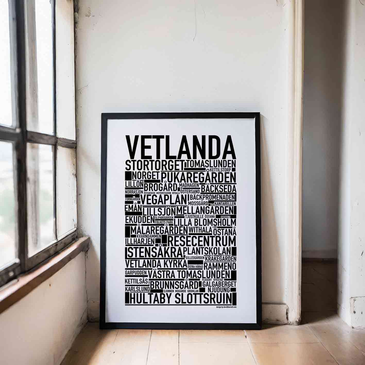 Vetlanda Text Poster