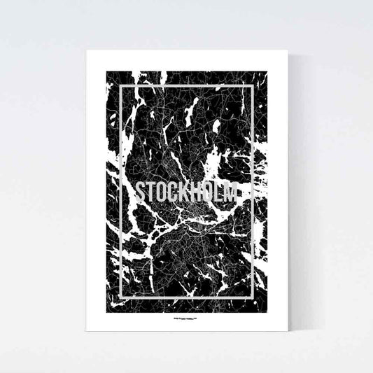 Stockholm Shadow Map Poster