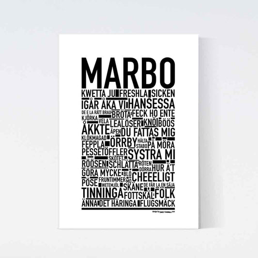 Marbo Dialekt Text Poster