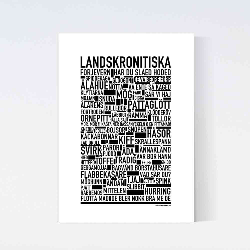 Landkronitiska Dialekt Text Poster