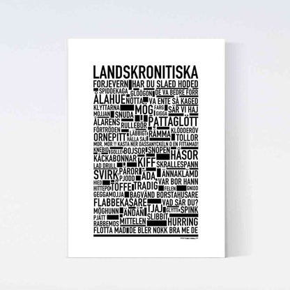 Landkronitiska Dialekt Text Poster