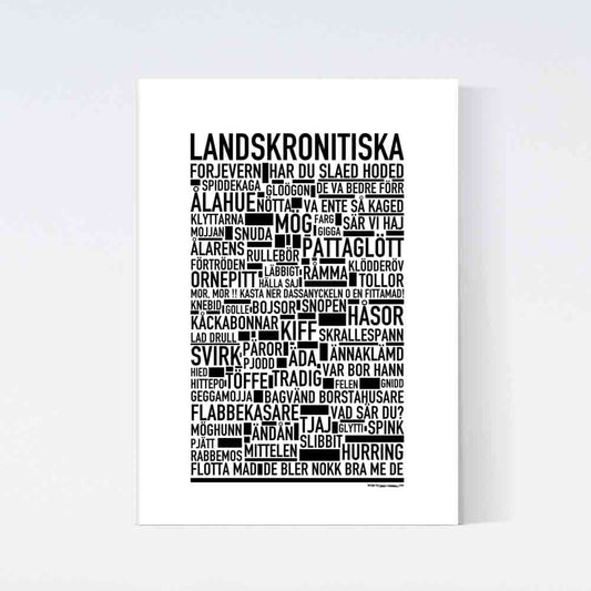 Landkronitiska Dialekt Text Poster