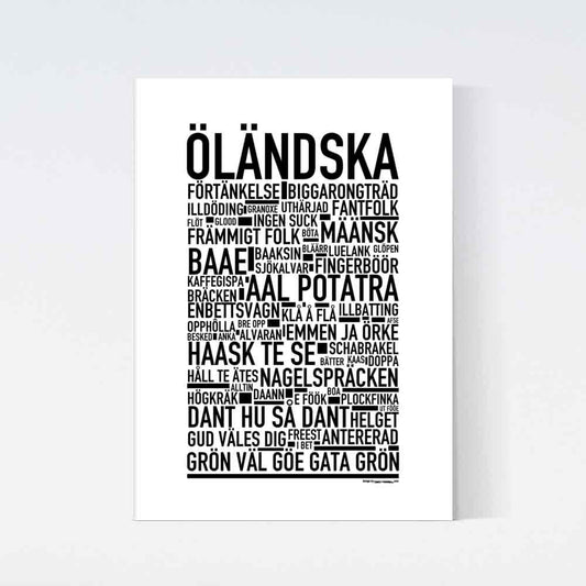 Öländska Dialekt Text Poster