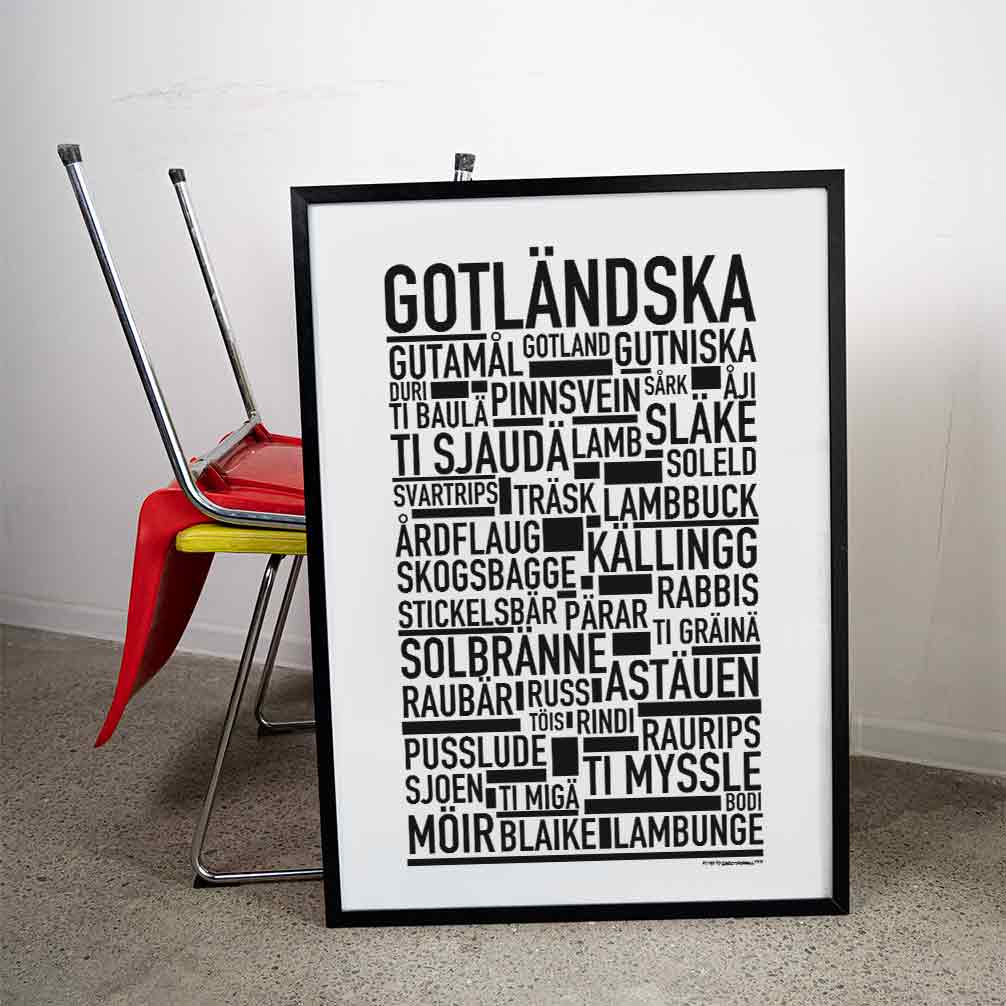 Gotländska Dialekt Text Poster