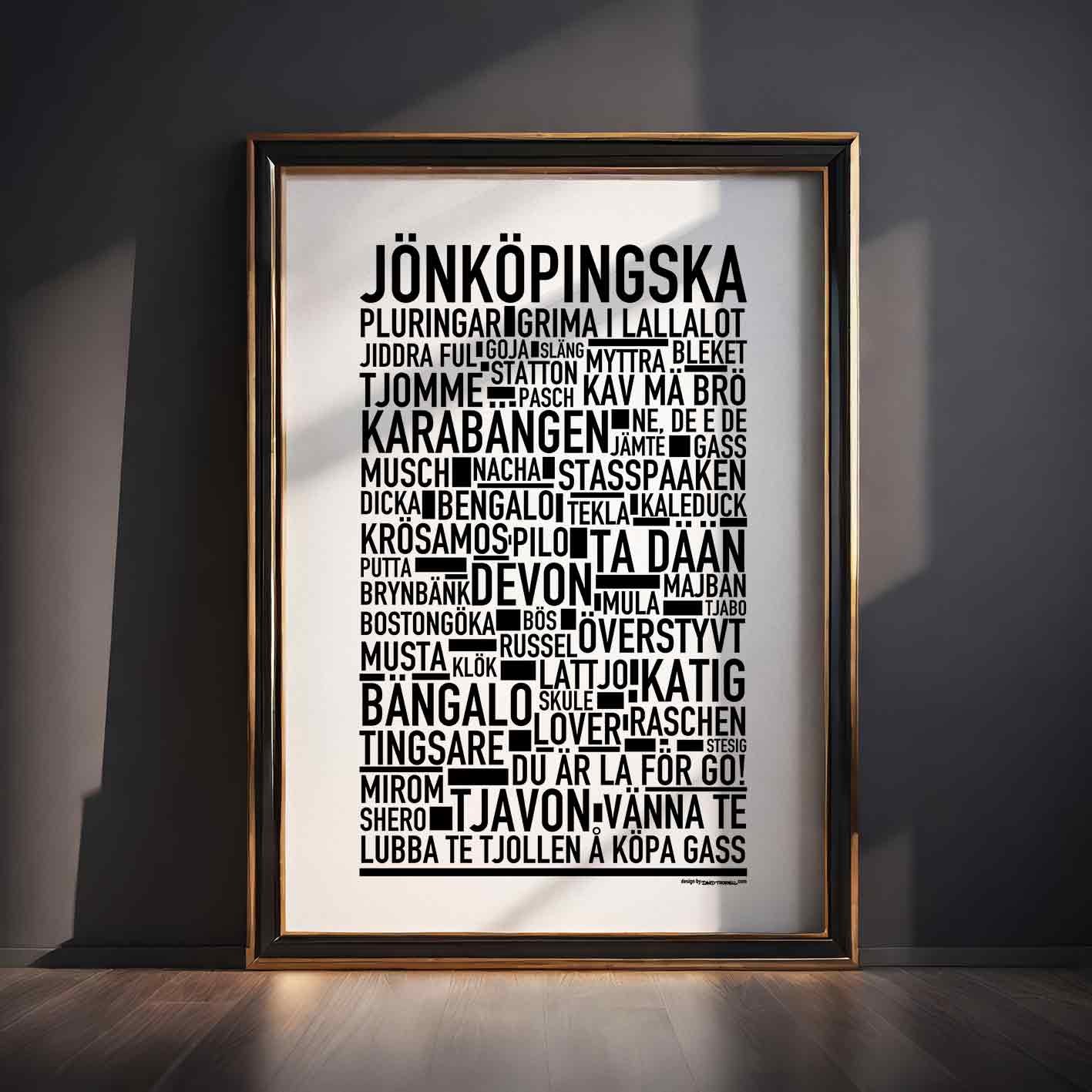 Jönköpinska Dialekt Text Poster