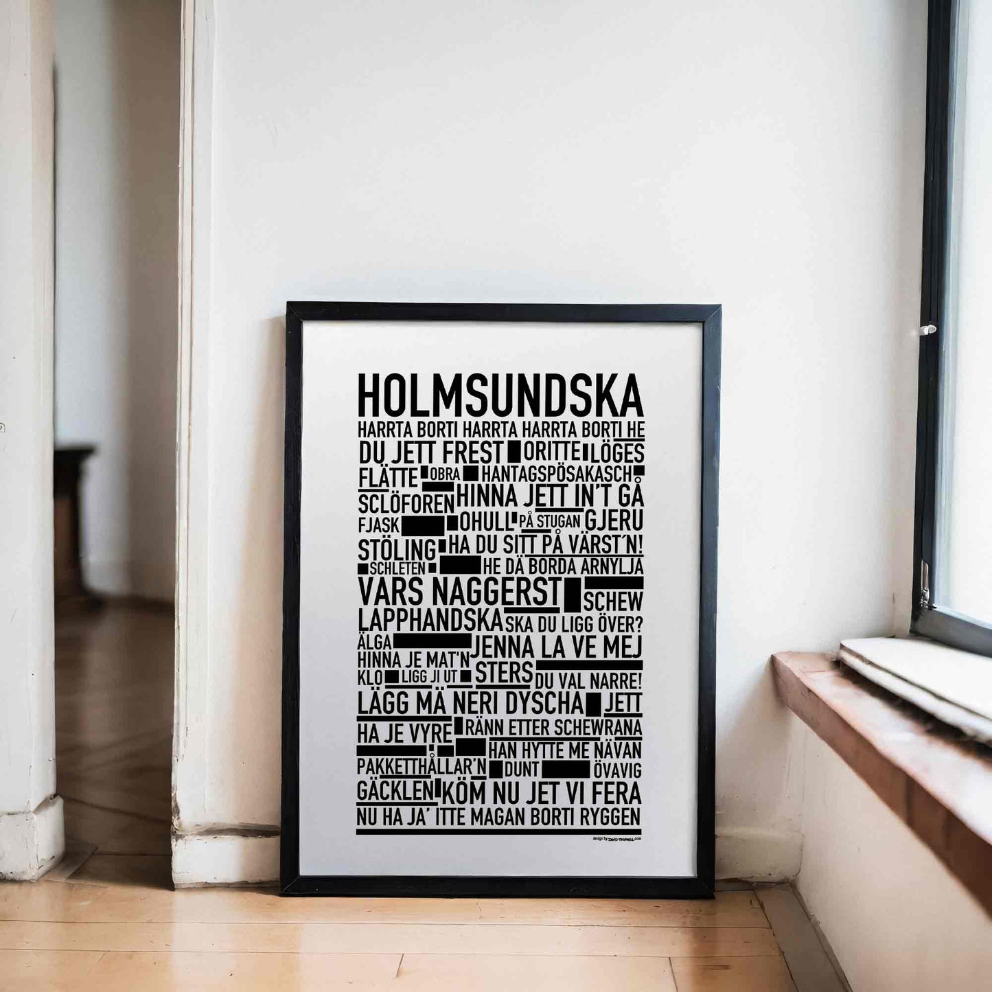 Holmsundska Dialekt Text Poster