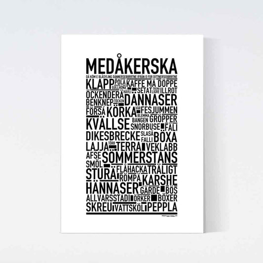 Medåkerska Dialekt Text Poster