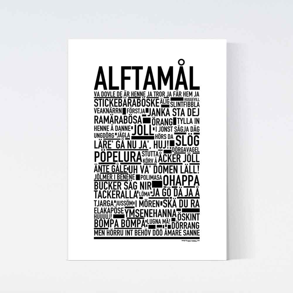 Alftamål Dialekt Text Poster