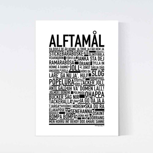 Alftamål Dialekt Text Poster