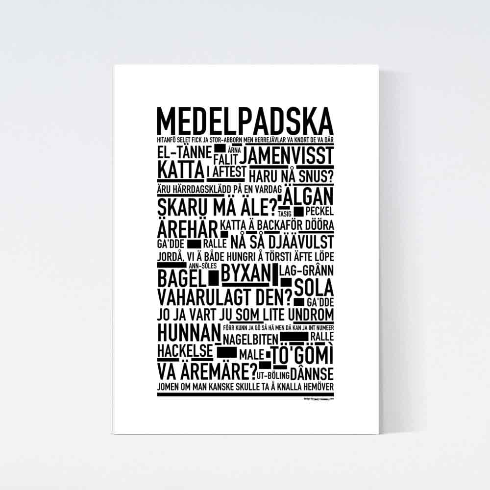 Medelpadska Dialekt Text Poster