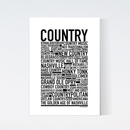 Country Music Text Poster