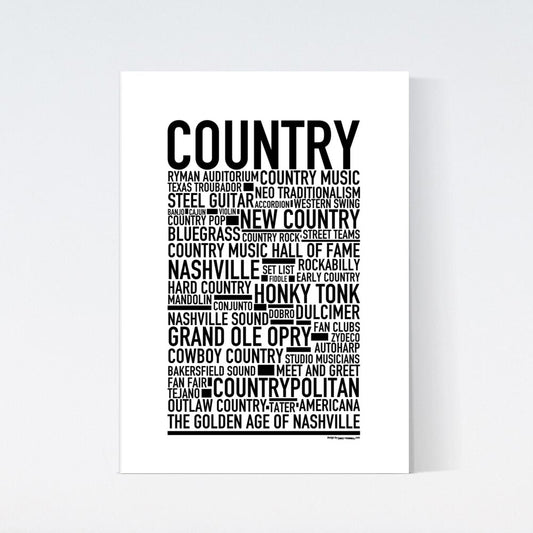 Country Music Text Poster